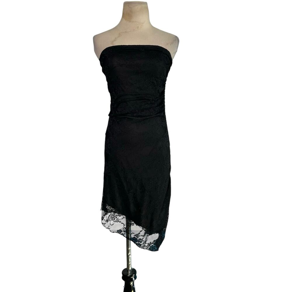 Fashion Nova black lace bodycon mini party dress size Medium